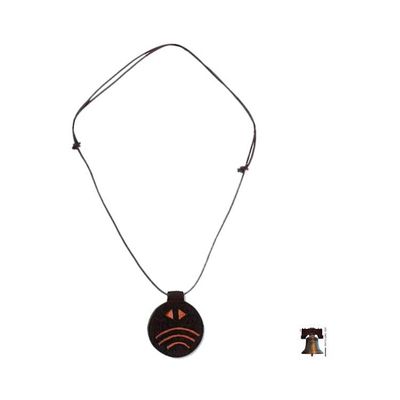 Alternate image for Mens Wood Pendant Necklace Onyame Aniwa
