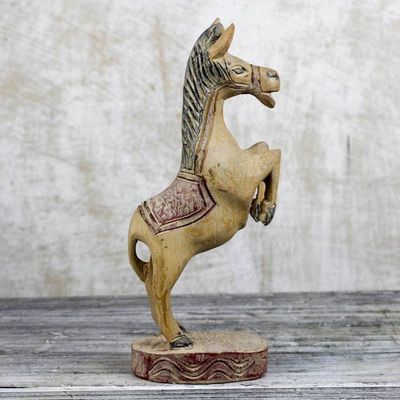 Primary image for Hand Carved Sese Wood West Africa Wood Horse Statuette Rearing Stallion