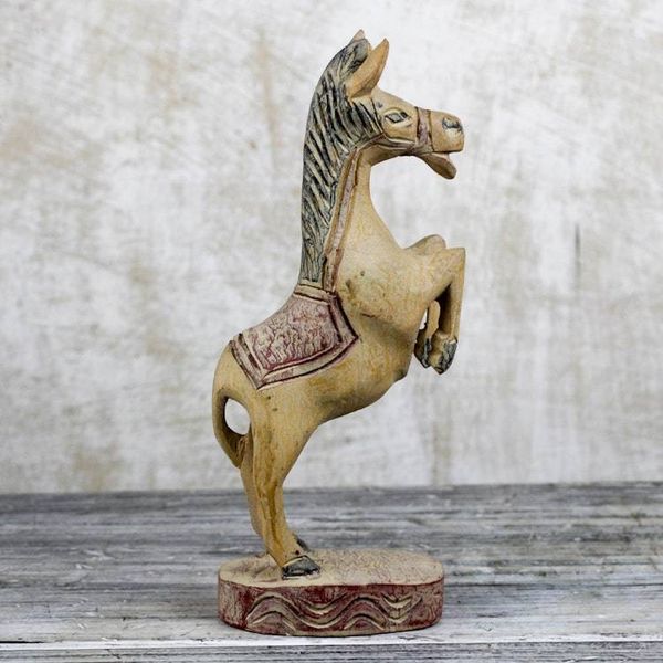 Alternate image for Hand Carved Sese Wood West Africa Wood Horse Statuette Rearing Stallion