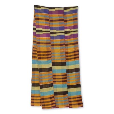 Alternate image for Handmade Kente Scarf from Ghana Artisan 12 Inch Width Progress