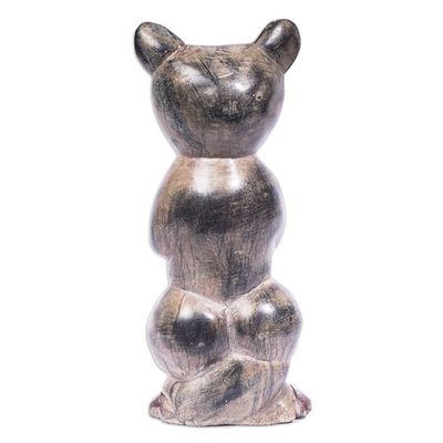 Alternate image for Hand Carved Sese Wood Giant Panda Sculpture from Ghana Pondering Panda