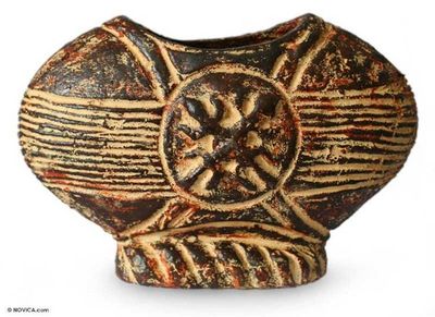 Alternate image for Rustic Ceramic Vase Unity Fruit