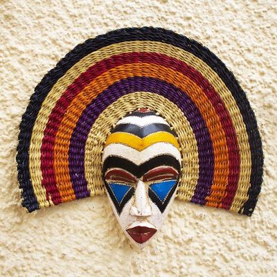 Alternate image for Hand Carved African Wood Mask Okpueze