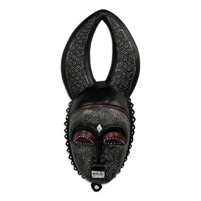 Alternate image for Horned Sese Wood Mask from Ghana Horned Guro