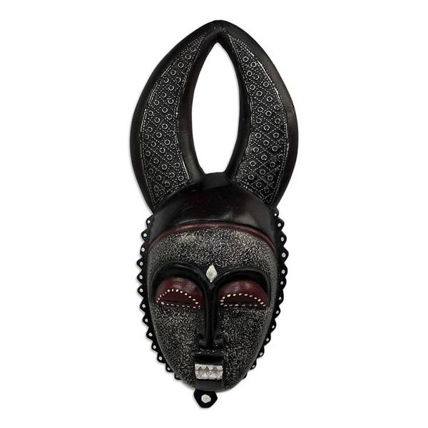 Alternate image for Horned Sese Wood Mask from Ghana Horned Guro