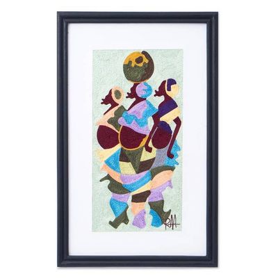 Primary image for Inspirational Framed Cotton Wall Art of Women for Peace Together As One