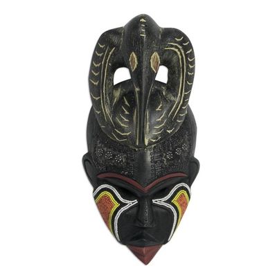 Alternate image for Sese Wood Wall Mask with Aluminum Plating Flying Eagle