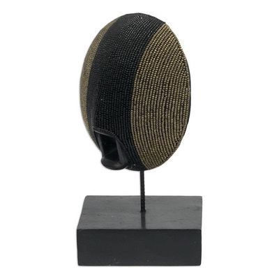 Alternate image for Sese Wood Mask with Wooden Base Abundance and Power