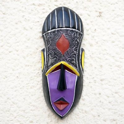 Alternate image for Handcrafted Traditional African Sese Wood Mask of a Woman Atanpoka