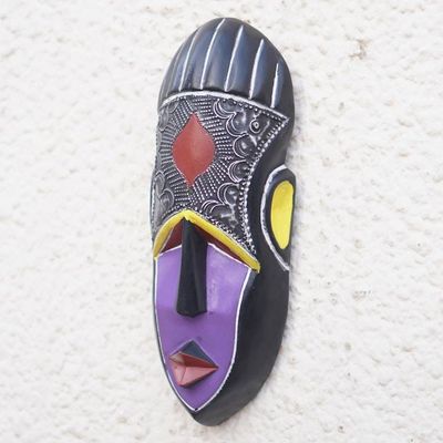 Alternate image for Handcrafted Traditional African Sese Wood Mask of a Woman Atanpoka