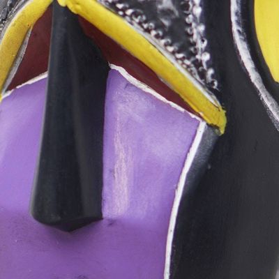 Alternate image for Handcrafted Traditional African Sese Wood Mask of a Woman Atanpoka