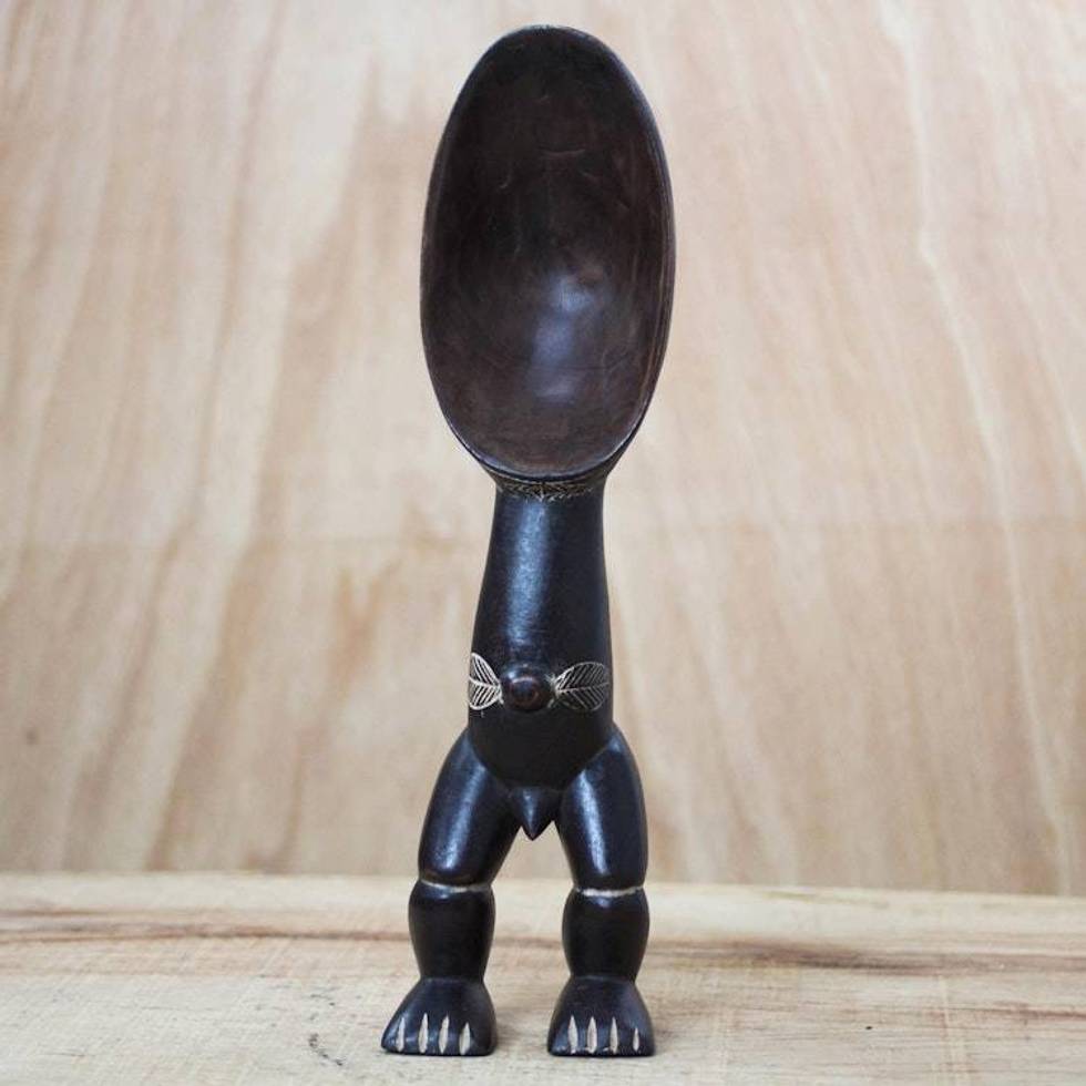 Wood sculpture 'Male Dan Harvest Spoon'