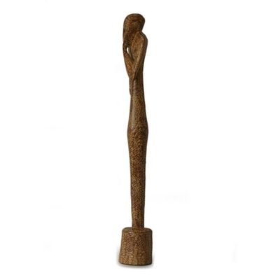 Alternate image for Hand Made Thought and Meditation Wood Sculpture Introspection