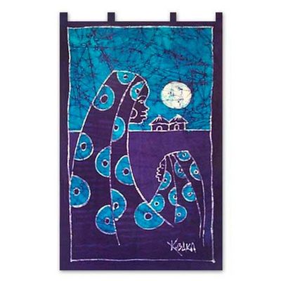 Alternate image for Batik Cotton Wall Hanging Sweet Mama