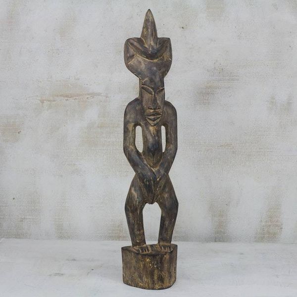 Alternate image for Hand Carved Sese Wood Sculpture from Ghana Senufo Elder