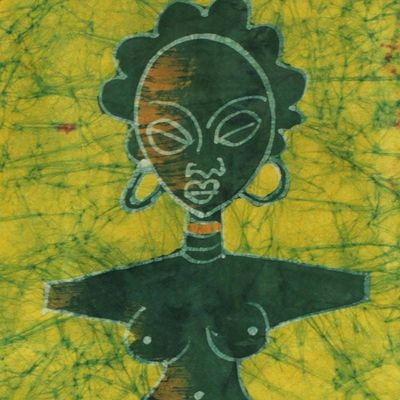 Alternate image for Batik wall hanging Fertility Doll