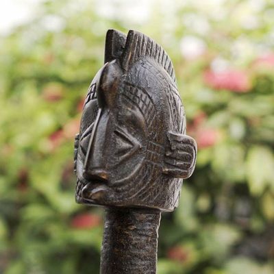 Alternate image for Artisan Hand-Carved Cedar Wood Fertility Doll from Ghana Nimba Ceremony