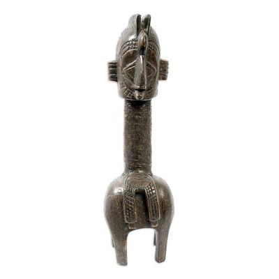 Alternate image for Artisan Hand-Carved Cedar Wood Fertility Doll from Ghana Nimba Ceremony