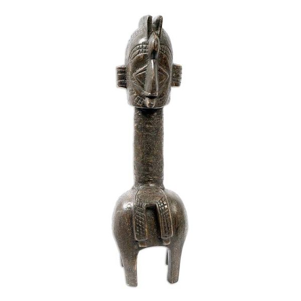 Alternate image for Artisan Hand-Carved Cedar Wood Fertility Doll from Ghana Nimba Ceremony