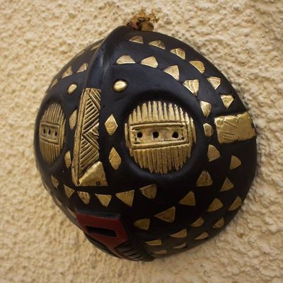 Alternate image for Hand Crafted West Africa Sese Wood Mask Mablevi