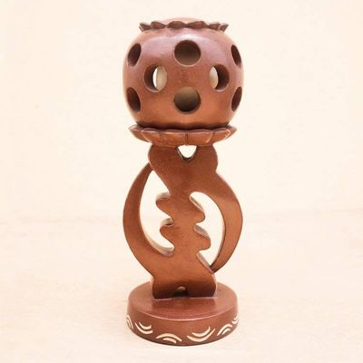 Alternate image for Gye Nyame Adinkra Symbol Wood Sculpture Gye Nyame Trophy