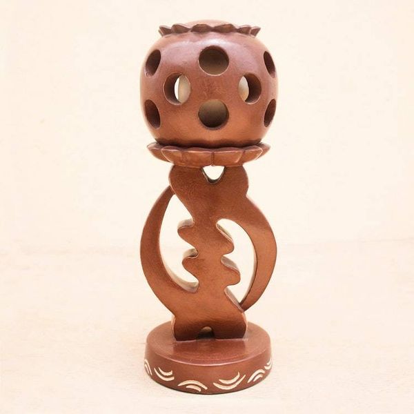 Alternate image for Gye Nyame Adinkra Symbol Wood Sculpture Gye Nyame Trophy