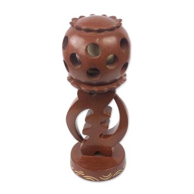 Alternate image for Gye Nyame Adinkra Symbol Wood Sculpture Gye Nyame Trophy