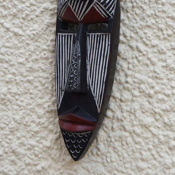 Alternate image for Handmade Rubber Wood and Aluminum Plate Mask Cross Head