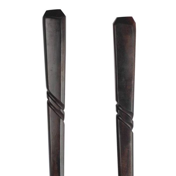 Alternate image for Hand-Carved Ebony Wood Decorative Fork and Spoon Set Kitchen Invite