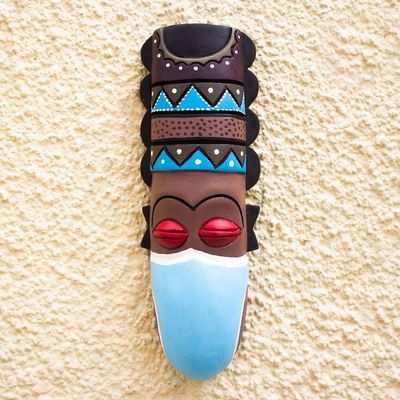 Alternate image for Original African Wood Masked Mask from Ghana Protection Mask IV