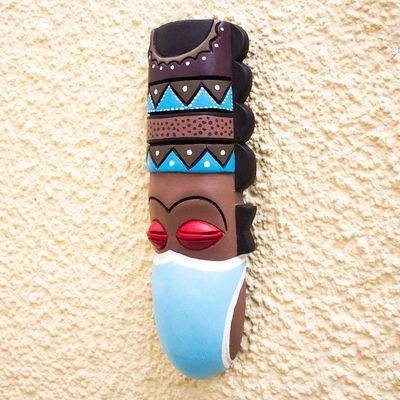Alternate image for Original African Wood Masked Mask from Ghana Protection Mask IV