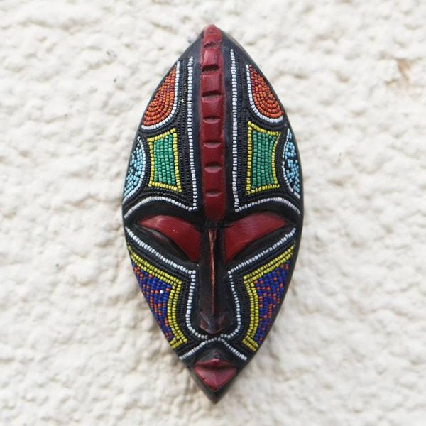 Alternate image for Hand Carved Sese Wood and Glass Bead Mask Bisa