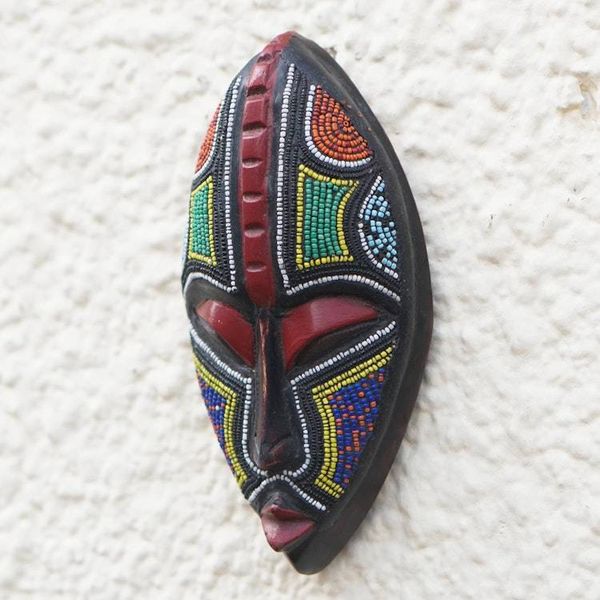 Alternate image for Hand Carved Sese Wood and Glass Bead Mask Bisa