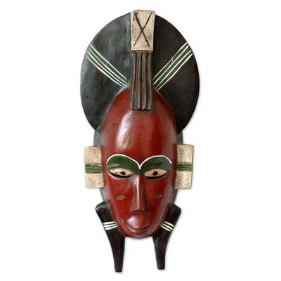 Alternate image for Hand Crafted African Malian Wood Mask Senufo Proposal