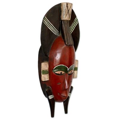 Alternate image for Hand Crafted African Malian Wood Mask Senufo Proposal
