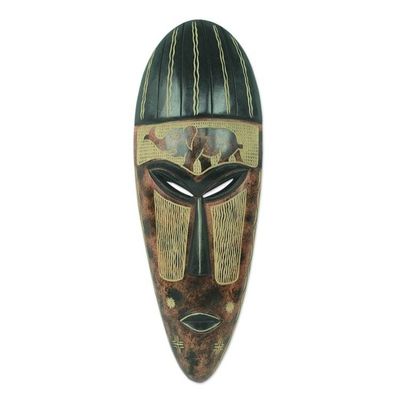 Alternate image for Elephant Theme African Mask Proud Elephant