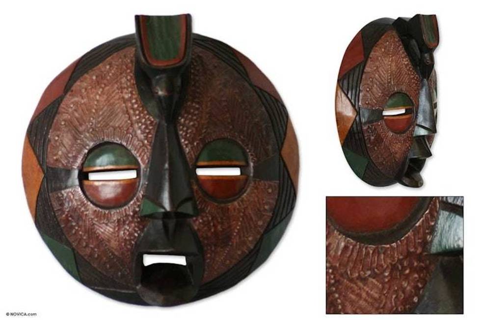 Zaire wood mask 'Harvest Feast'