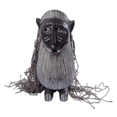 Alternate image for Handmade Liberian Wood Mask from Africa Monkey Antics