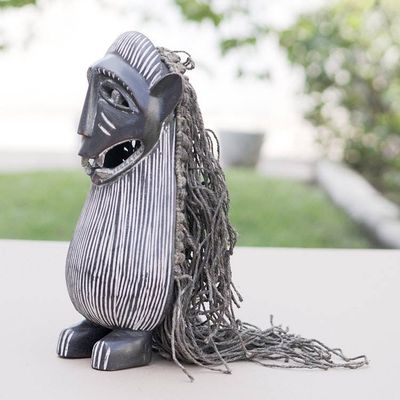 Alternate image for Handmade Liberian Wood Mask from Africa Monkey Antics