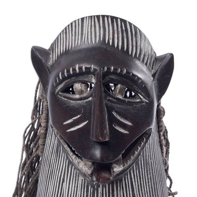 Alternate image for Handmade Liberian Wood Mask from Africa Monkey Antics