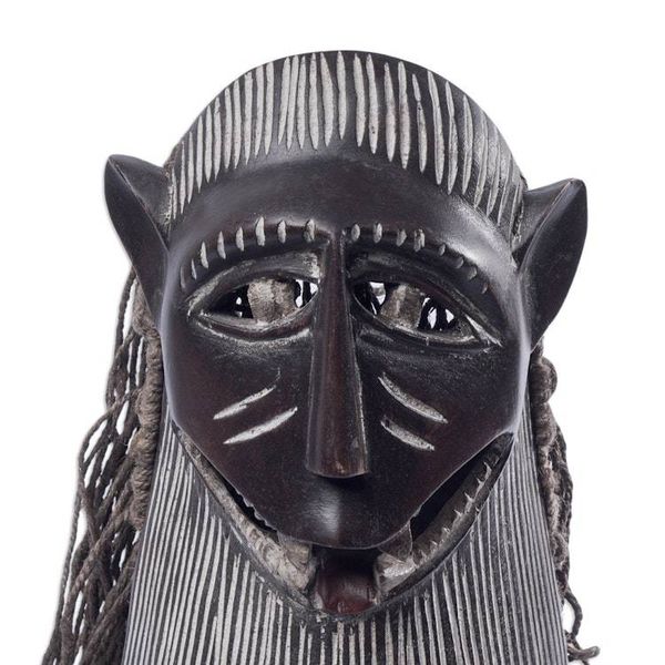 Alternate image for Handmade Liberian Wood Mask from Africa Monkey Antics