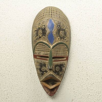 Alternate image for Authentic African Mask Handcrafted in Ghana Opanyin