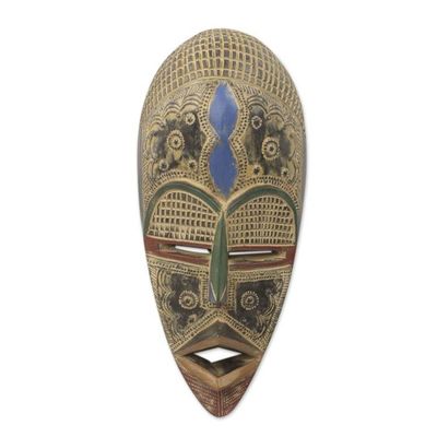 Alternate image for Authentic African Mask Handcrafted in Ghana Opanyin