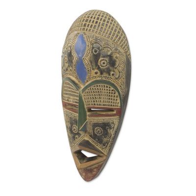 Alternate image for Authentic African Mask Handcrafted in Ghana Opanyin
