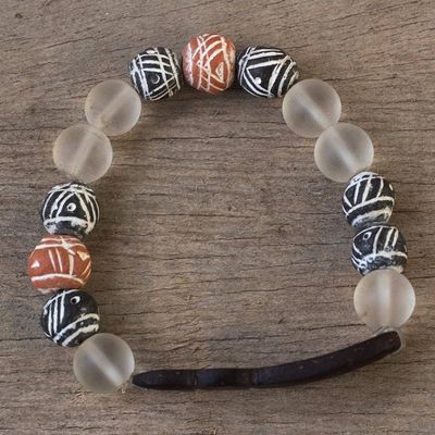 Alternate image for African Beaded Terracotta Unity Bracelet from Ghana Together in Fellowship
