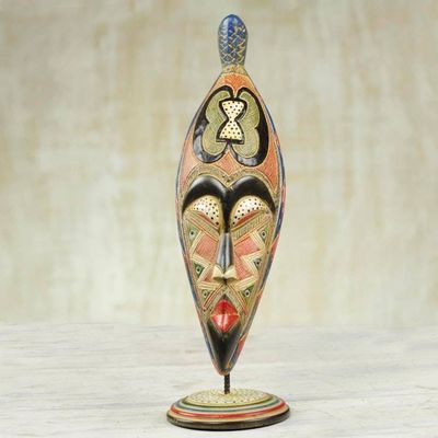 Alternate image for Handcrafted African Sese Wood Mask from Ghana Make a Way