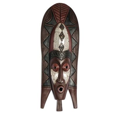 Alternate image for Akan wood mask Fisherman