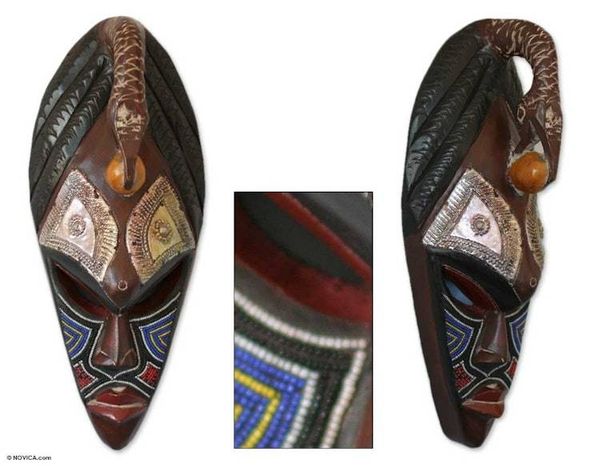 Alternate image for Nigerian wood mask Harvest Guardian