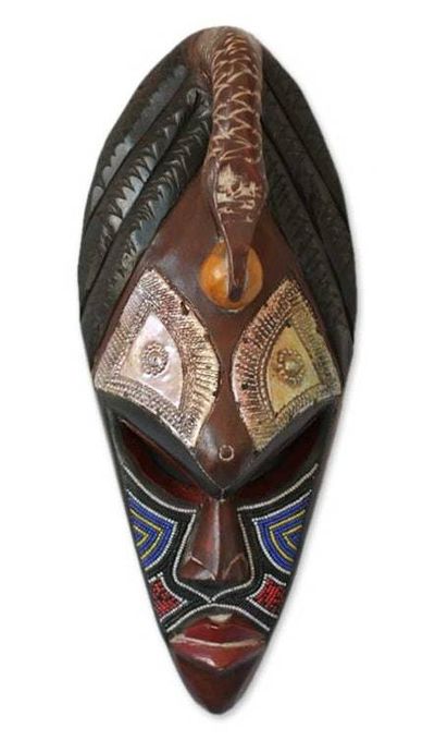 Alternate image for Nigerian wood mask Harvest Guardian