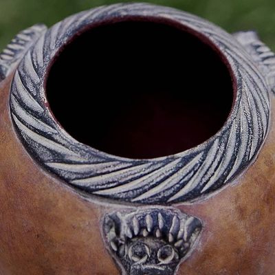 Alternate image for Calabash decorative box Monkey Wisdoms